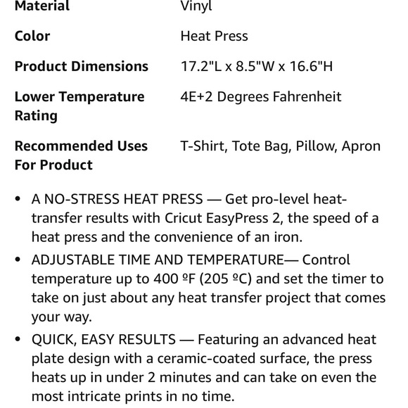 Cricut Easy Press 2, 12”x10” - Picture 3 of 4